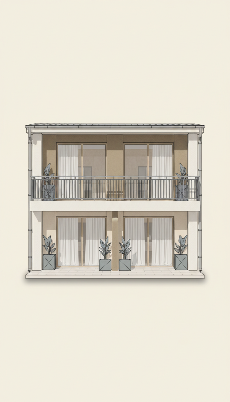 Casa adosada moderna con terraza ajardinada