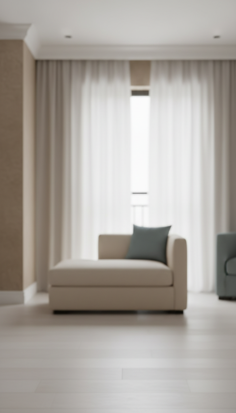 Apartamento urbano con ventanales de piso a techo