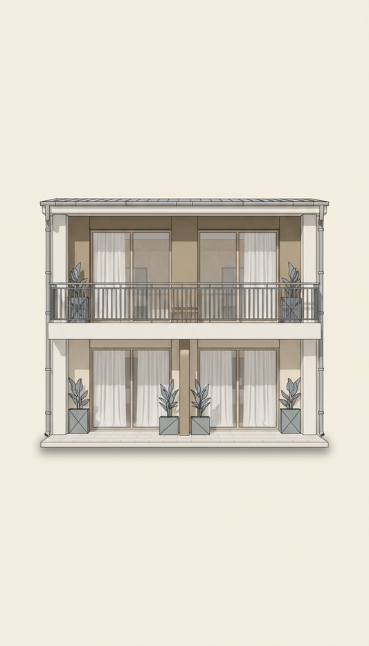 Casa adosada moderna con terraza ajardinada