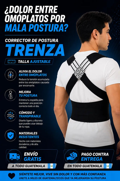 Corrector de postura | Trenza | Con soporte reducción abdominal | Faja Integrada