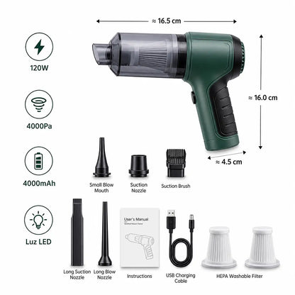 MINI ASPIRADORA PORTATIL 3 EN 1