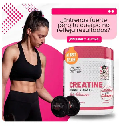 CREATINA CON MONOHIDRATO PARA MUJER - TONIFICA TU CUERPO SIN INFLARTE