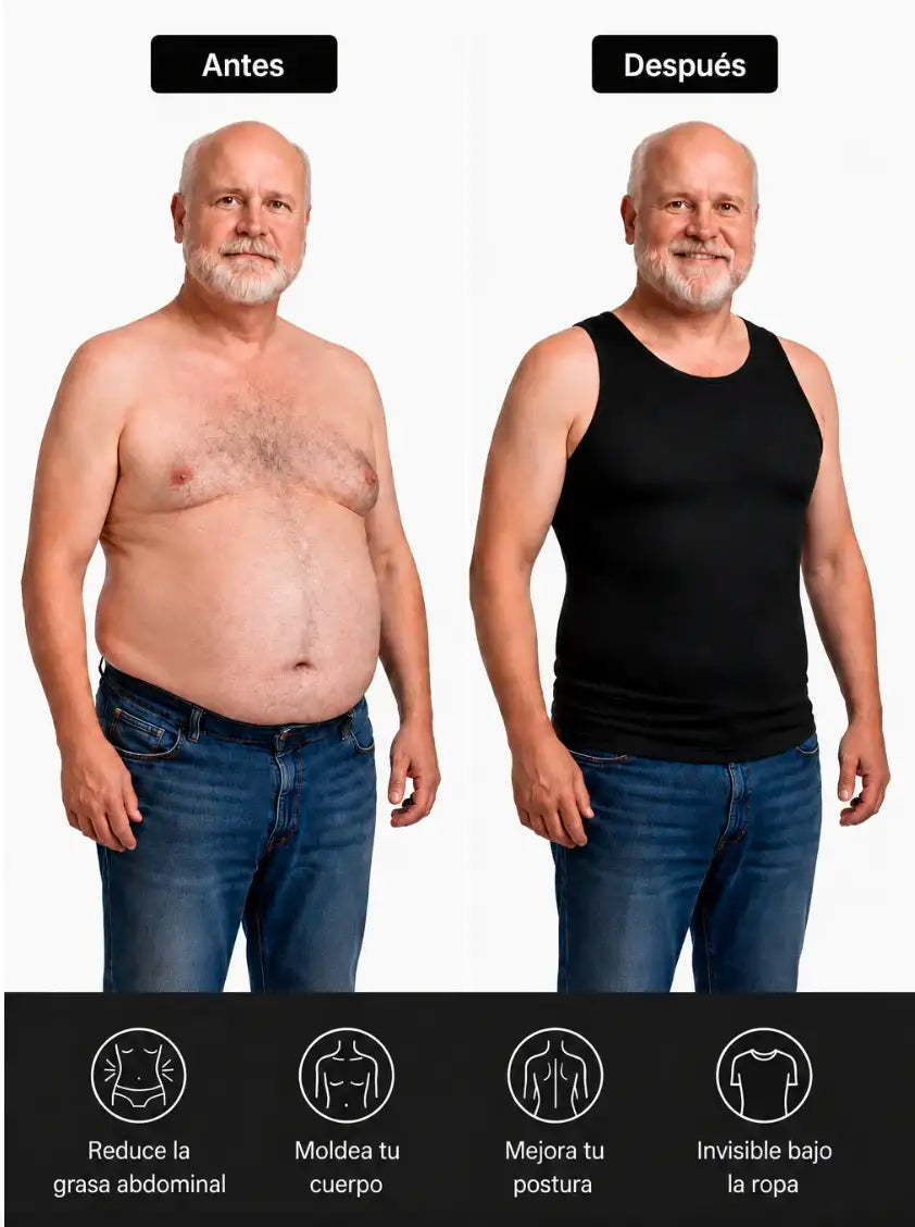 CAMISETA DE COMPRESIÓN ADELGAZANTE MOLDEADORA PARA HOMBRE