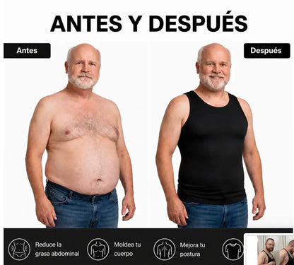 CAMISETA DE COMPRESIÓN ADELGAZANTE MOLDEADORA PARA HOMBRE
