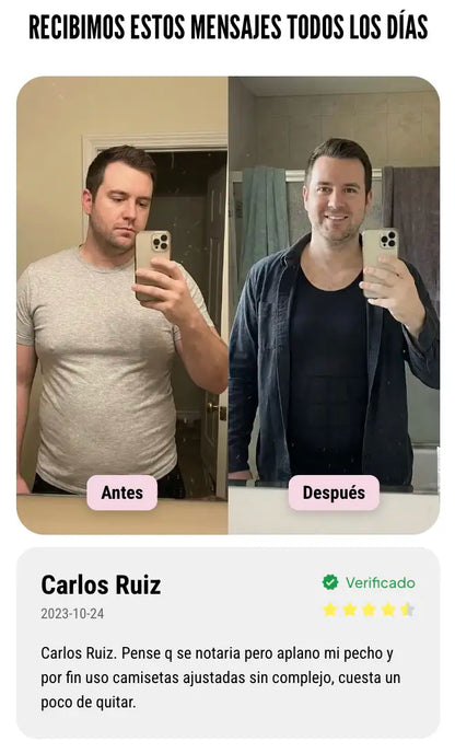 CAMISETA DE COMPRESIÓN ADELGAZANTE MOLDEADORA PARA HOMBRE