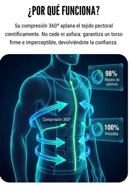 CAMISETA DE COMPRESIÓN ADELGAZANTE MOLDEADORA PARA HOMBRE