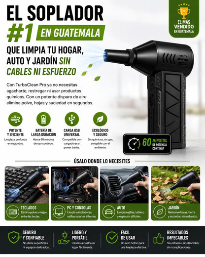 SOPLADOR DE AIRE ELÉCTRICO TurboClean Pro