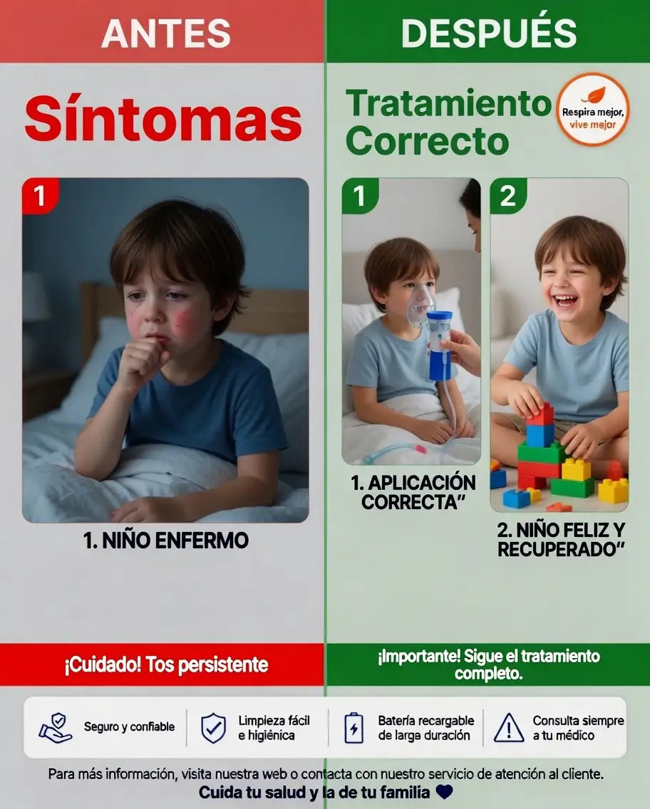 Nebulizador portátil- Alivio rápido para tu pequeño